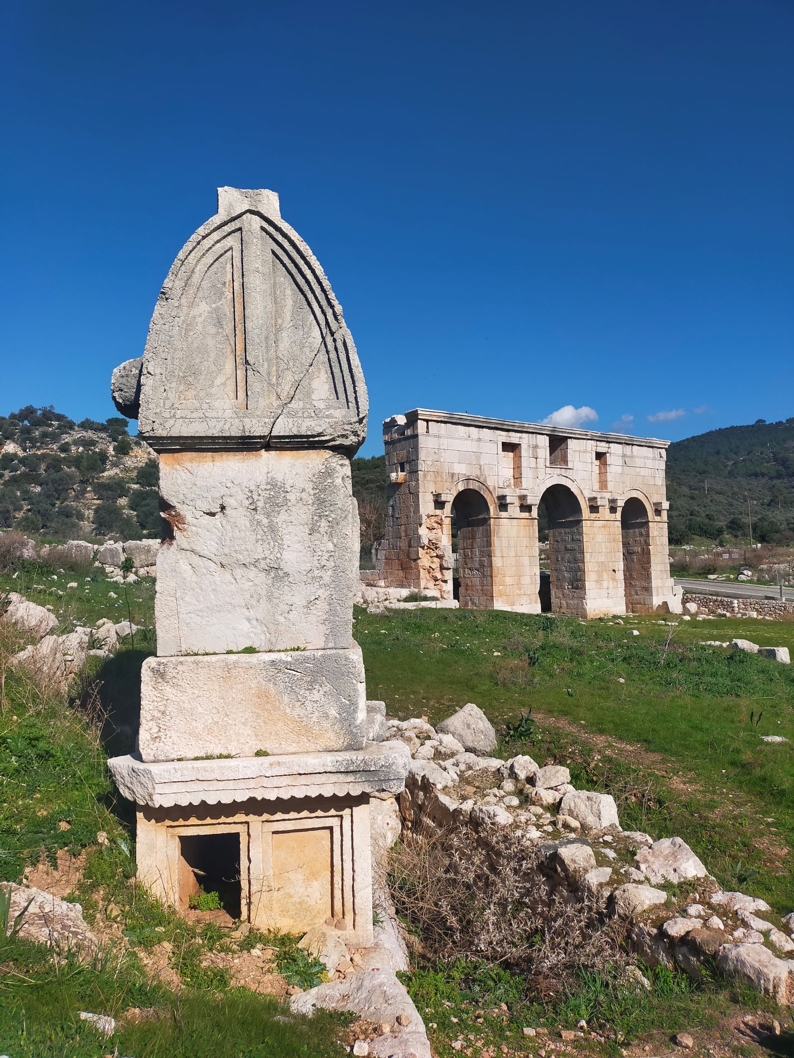 Sarcophogi and patara arch